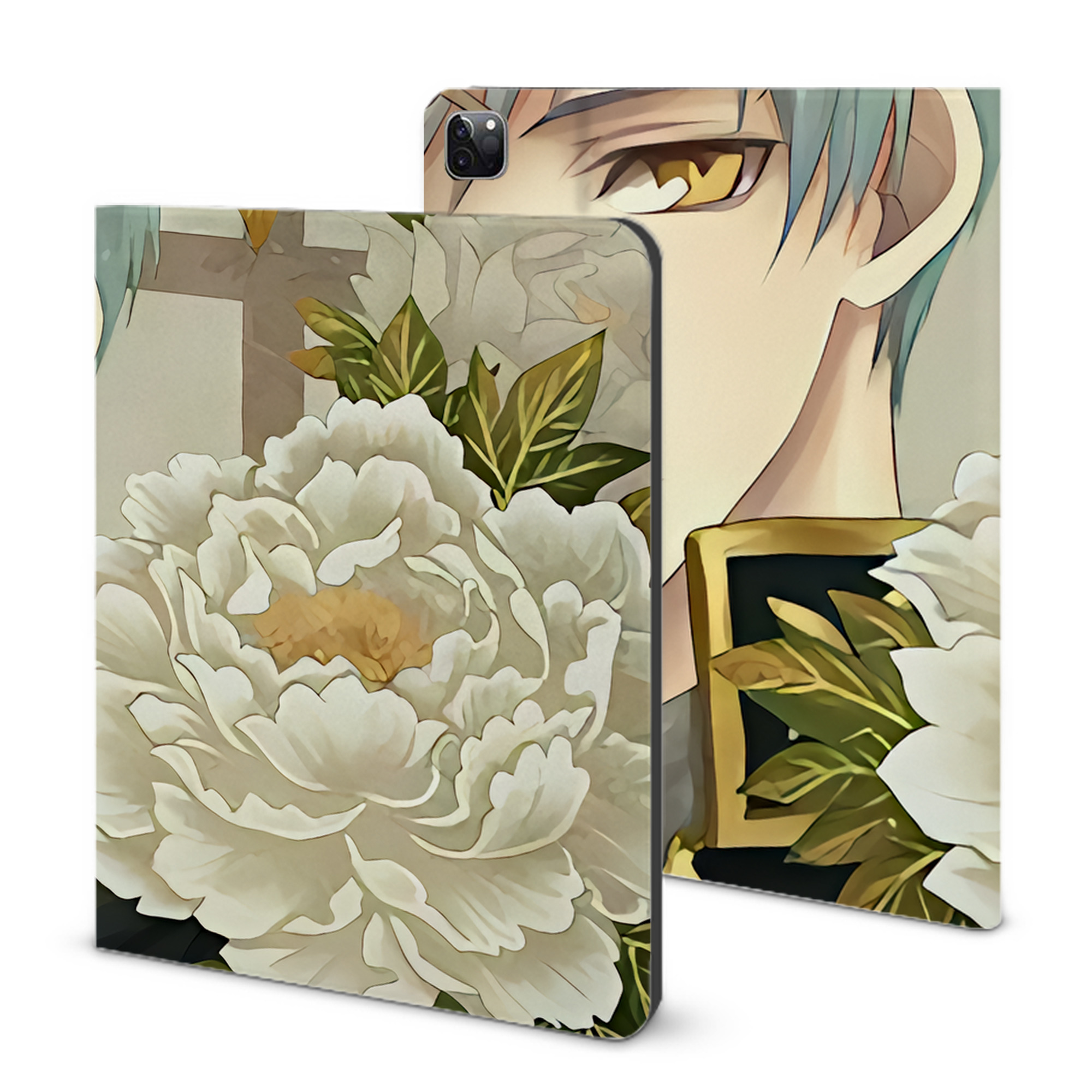 （画像用） 刀剣乱舞 Touken Ranbu IPad ケース ブック型 PUレザー TPU 耐衝撃 軽量 薄型 ペン収納なし 全面保護 IPad 各モデル対応